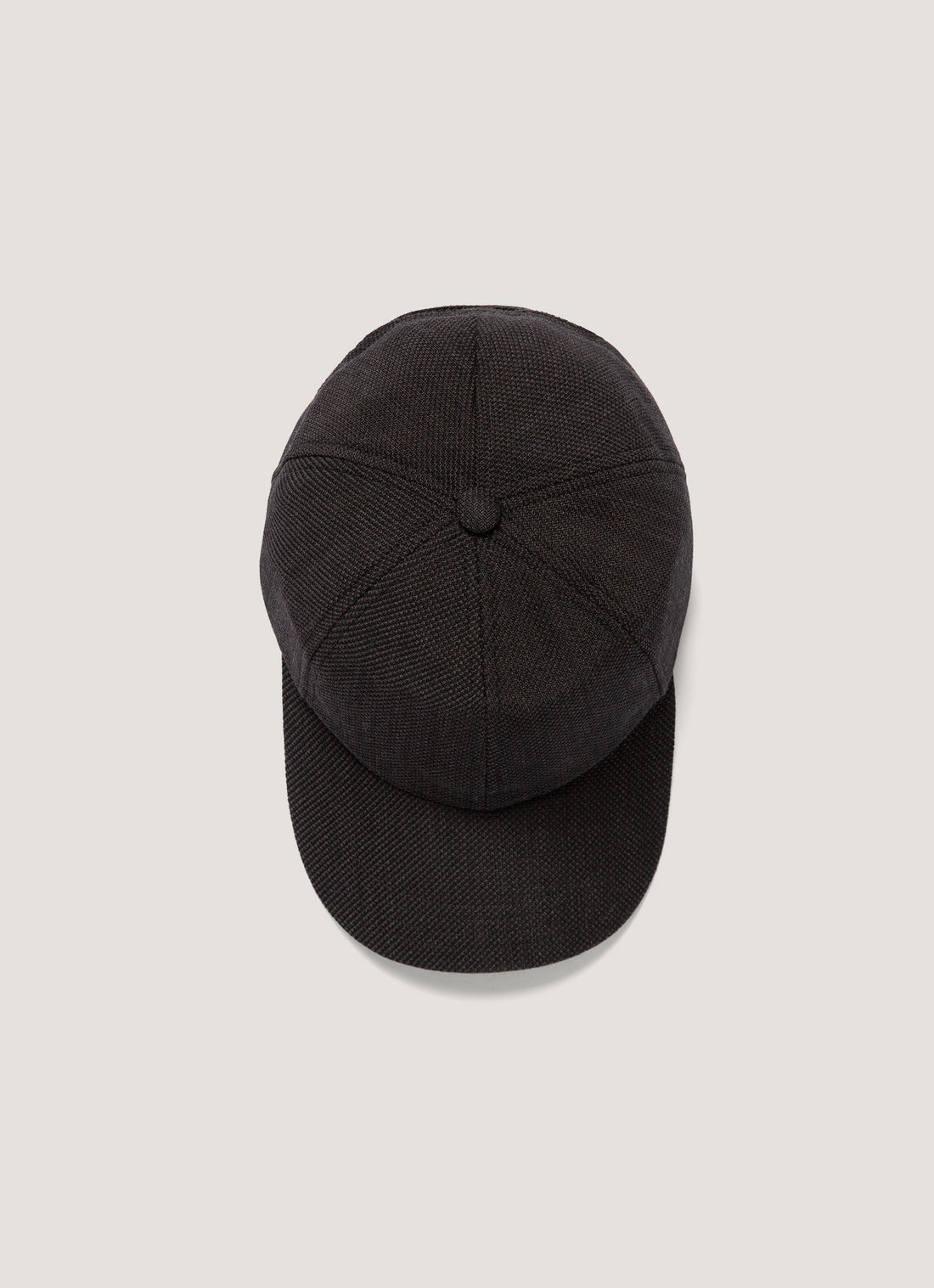 Men's Textured Wool Cap in Truffle