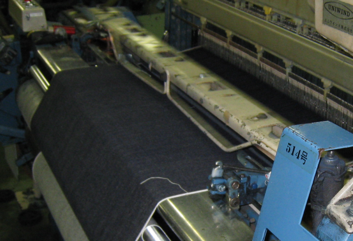Our Japanese denim in a machine