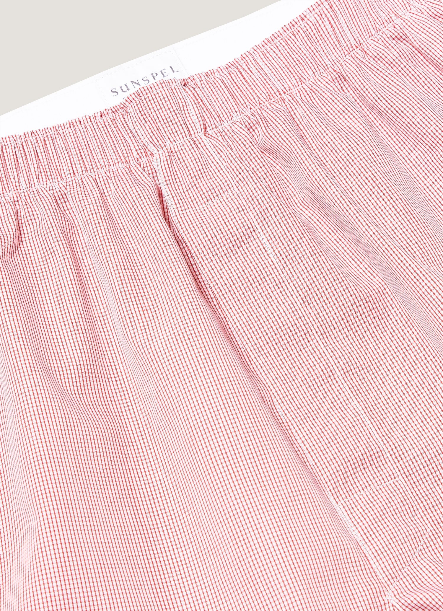 Men's Classic Boxer Shorts in Red Micro Gingham