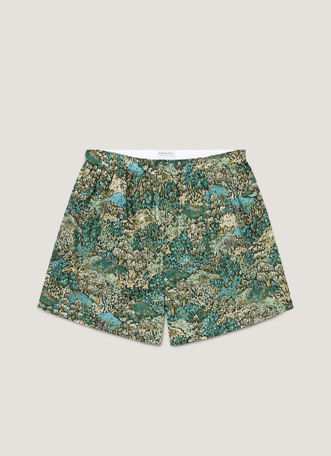 Men's Classic Boxer Shorts in Liberty Fabric in Hillside Green