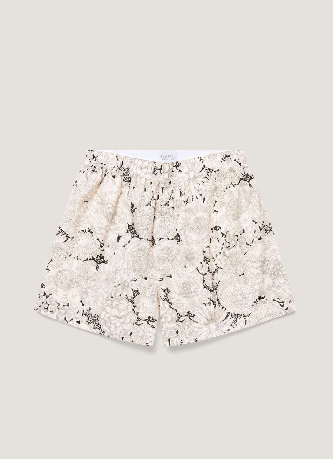 Men's Classic Boxer Shorts in Liberty Fabric in White English Bloom