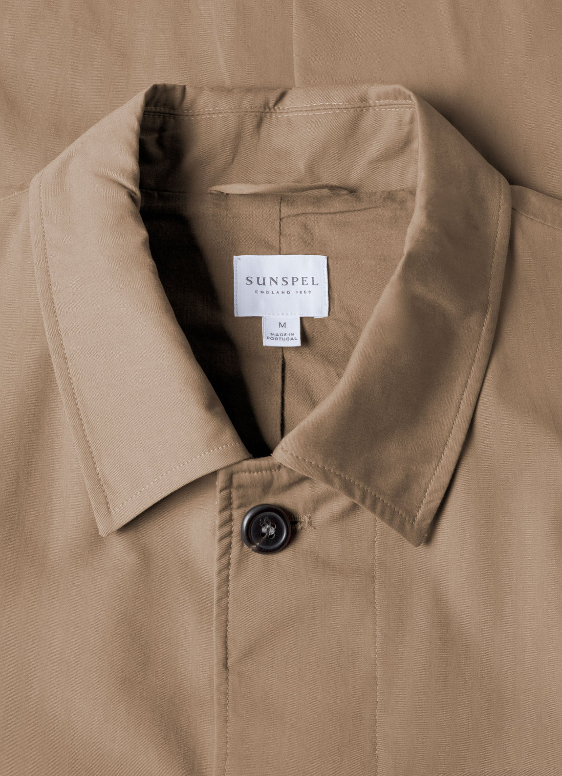 Men's Showerproof Cotton Mac in Dark Stone