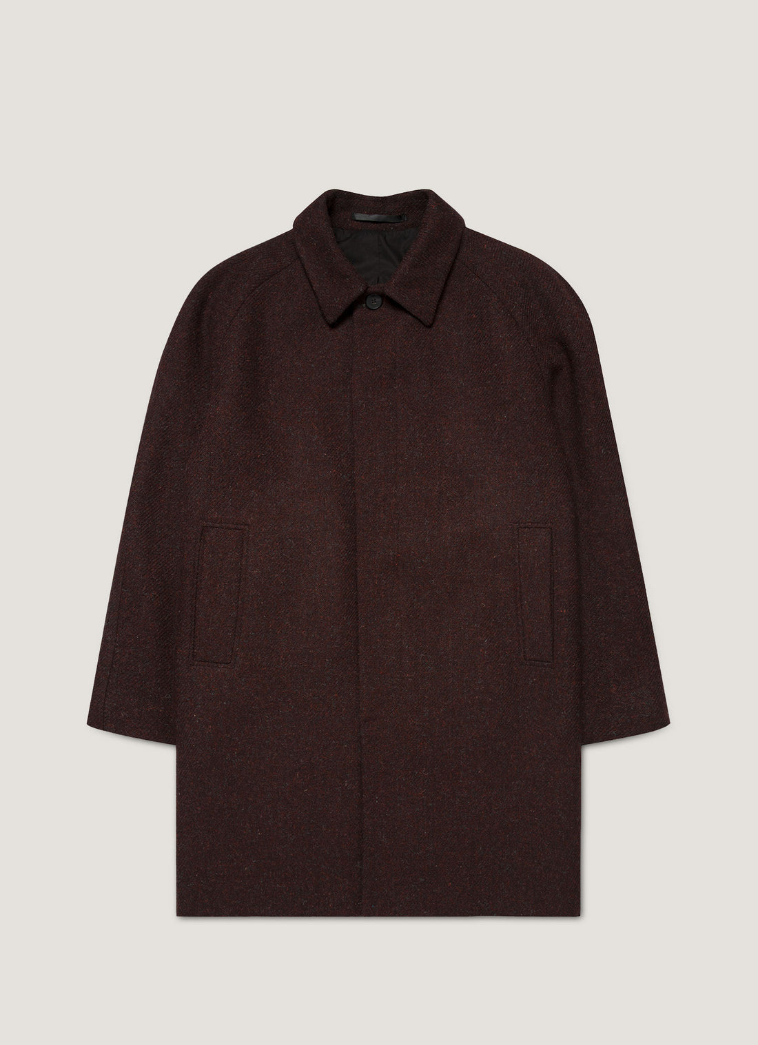 Men's Harris Tweed Car Coat in Truffle