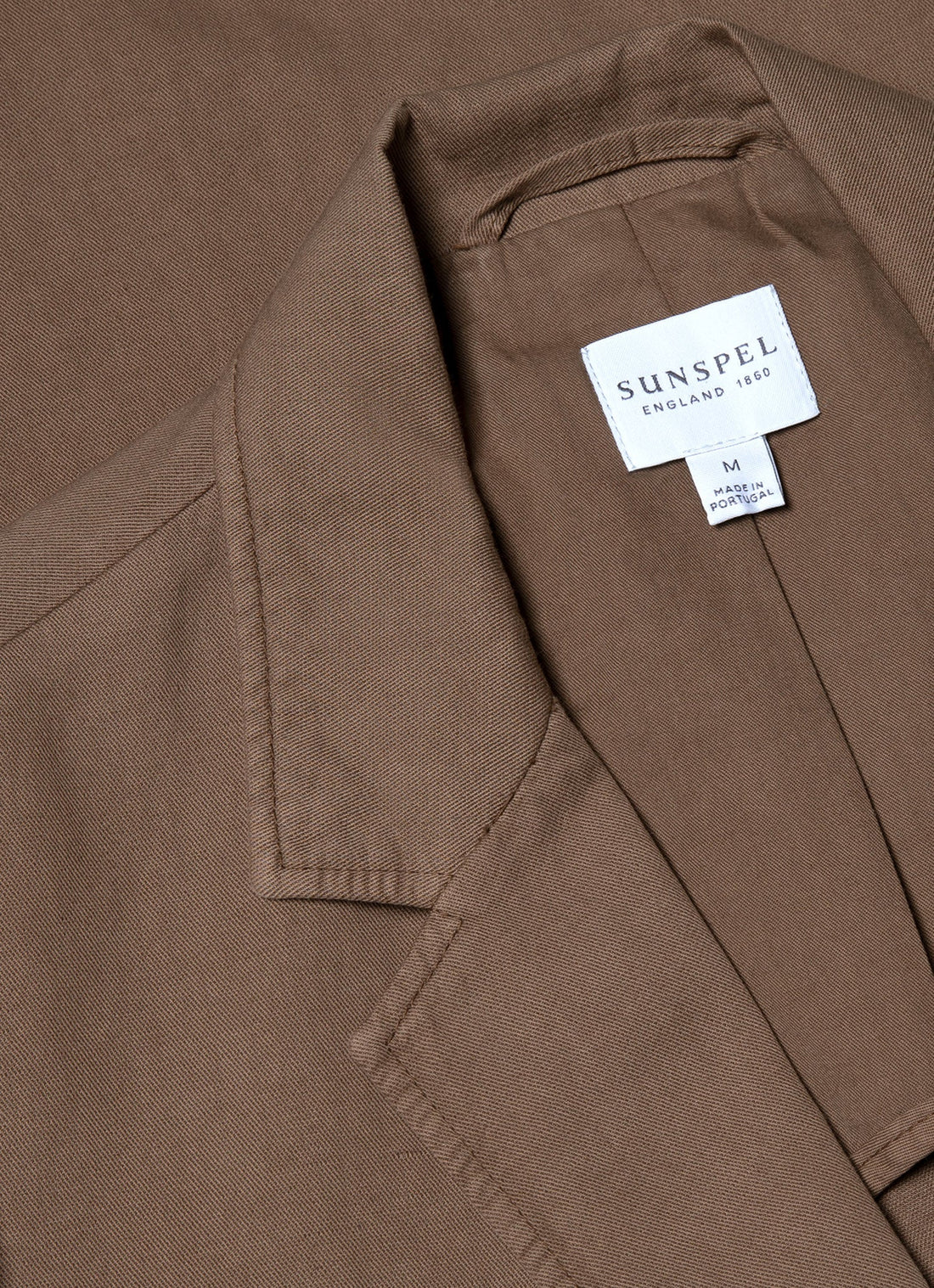 Men's Cotton Linen Blazer in Dark Tan