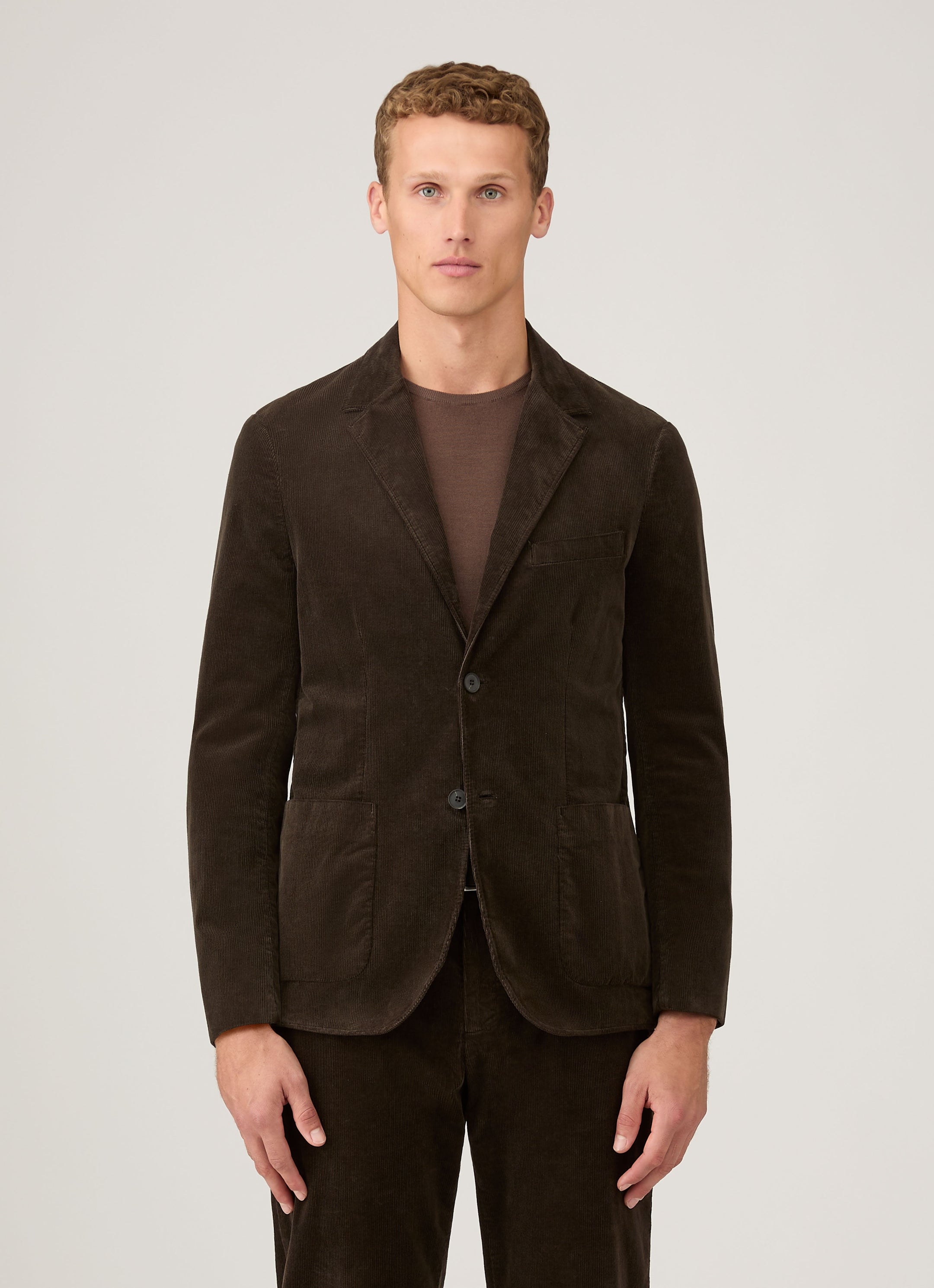Men's Corduroy Blazer in Coffee