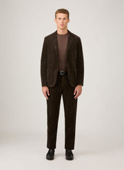 Men's Corduroy Blazer in Coffee