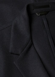Men's Boiled Wool Two-Piece Suit in Navy