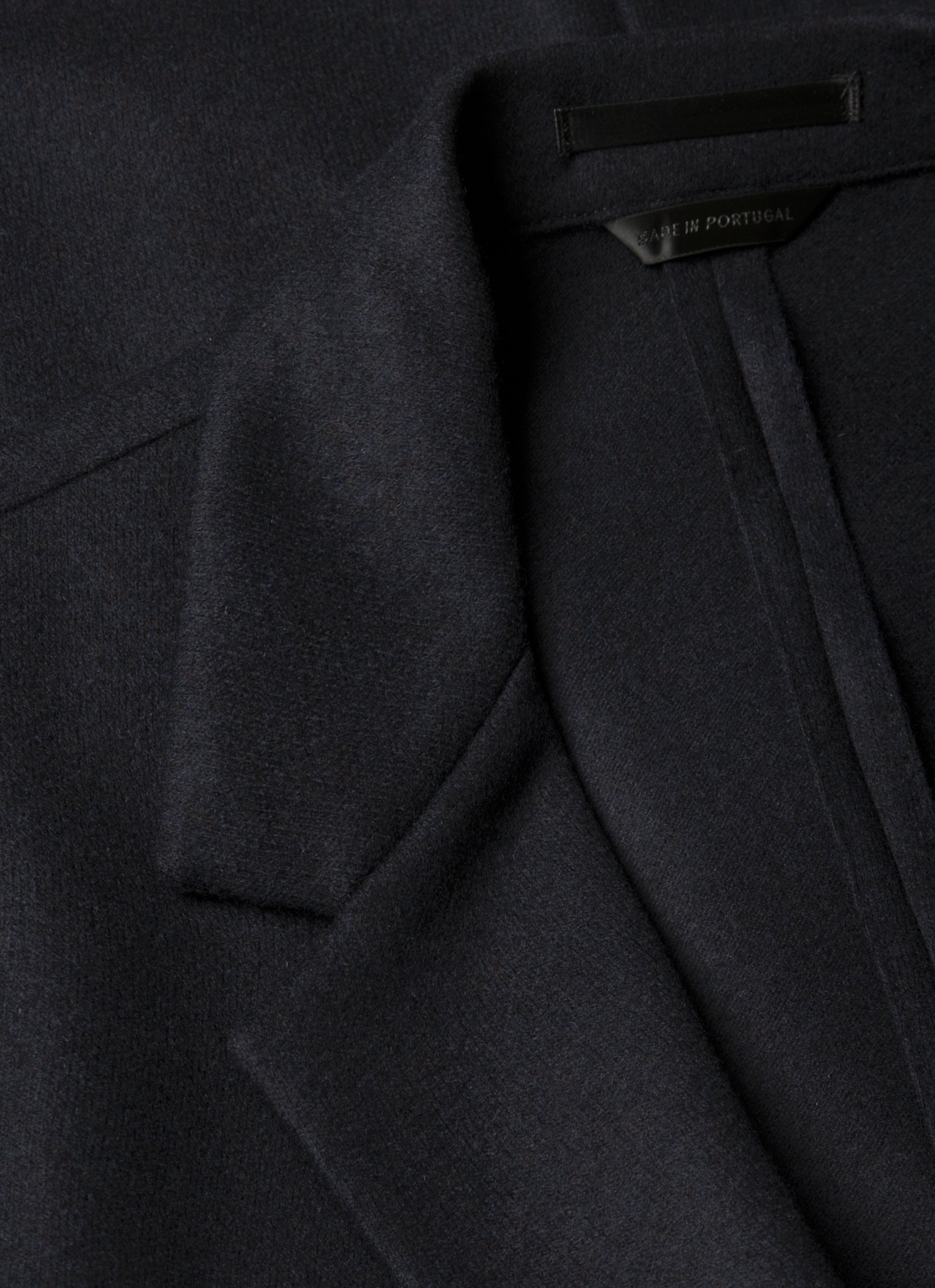 Men's Boiled Wool Two-Piece Suit in Navy