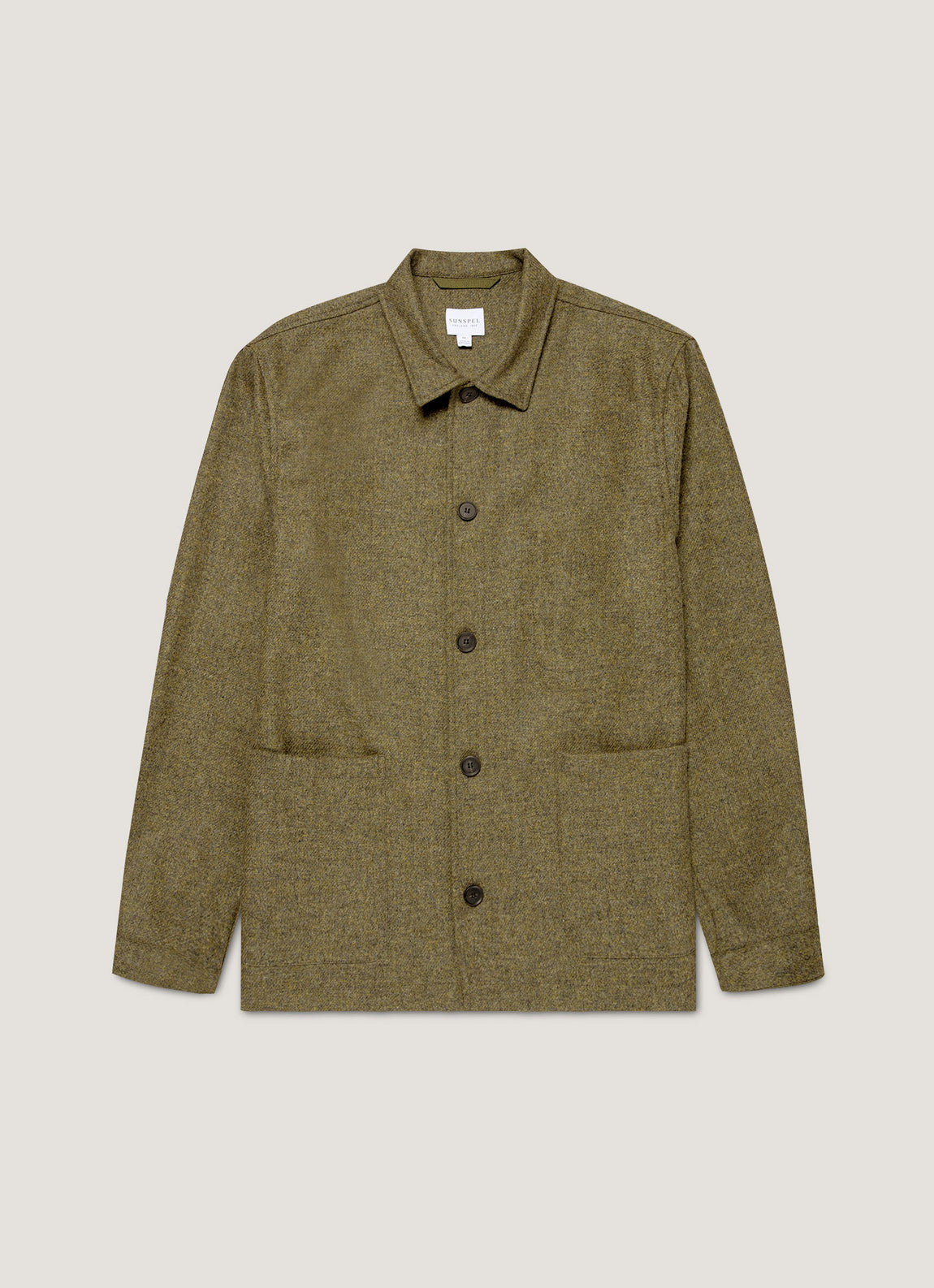 Men's Wool Twin Pocket Jacket in Sea Moss