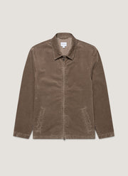 Men's Corduroy Harrington Jacket in Bark