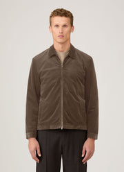 Men's Corduroy Harrington Jacket in Bark
