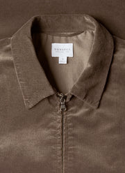Men's Corduroy Harrington Jacket in Bark