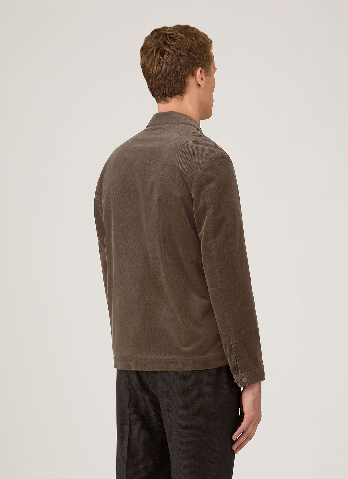 Men's Corduroy Harrington Jacket in Bark