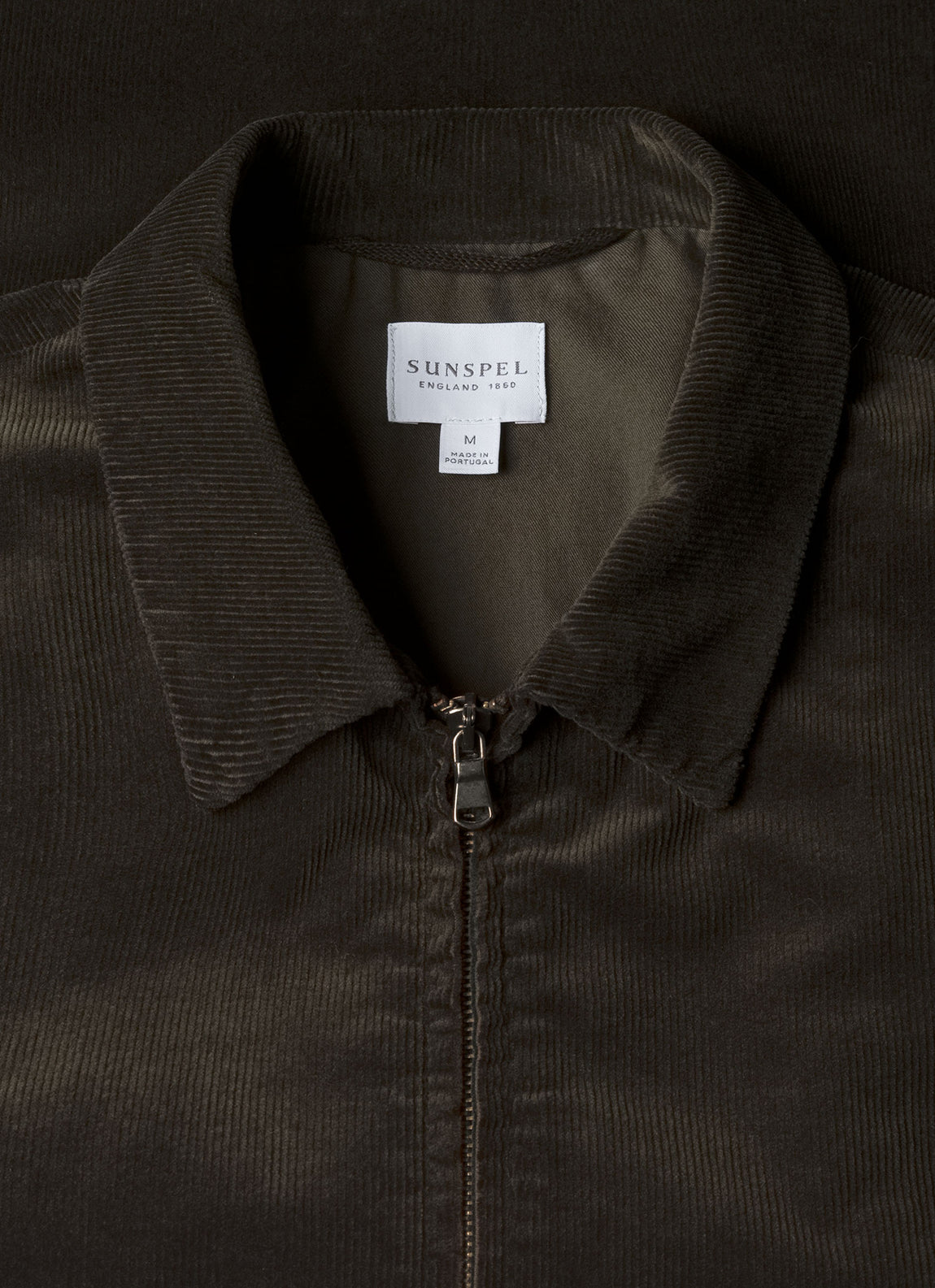 Men's Corduroy Harrington Jacket in Dark Green