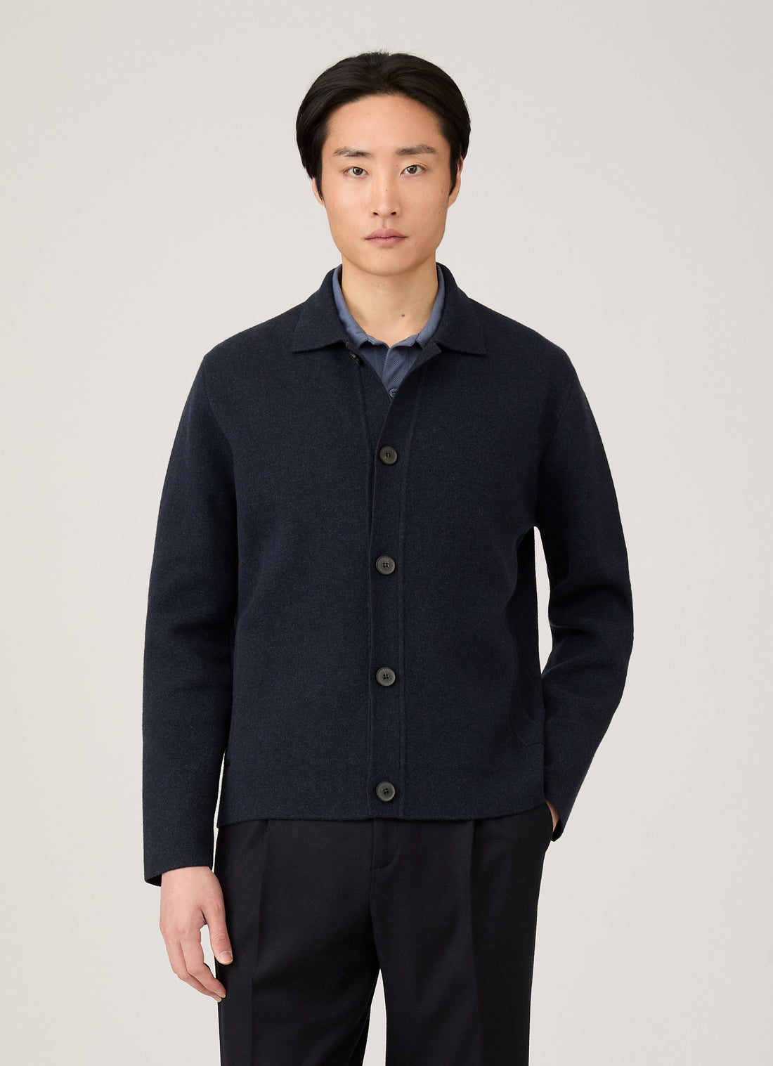 Men's Double Faced Jacket in Navy