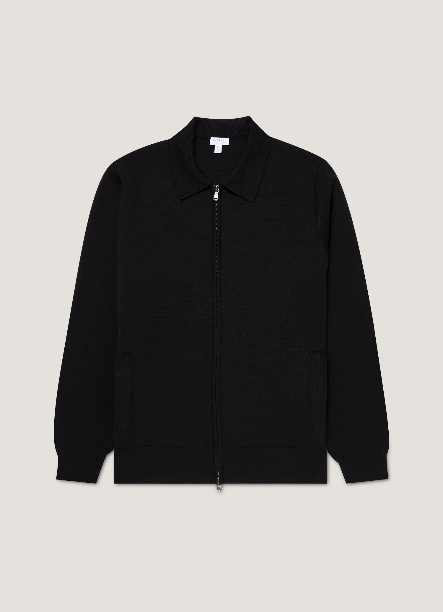 Men's Merino Milano Zip Jacket in Black