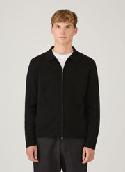 Men's Merino Milano Zip Jacket in Black