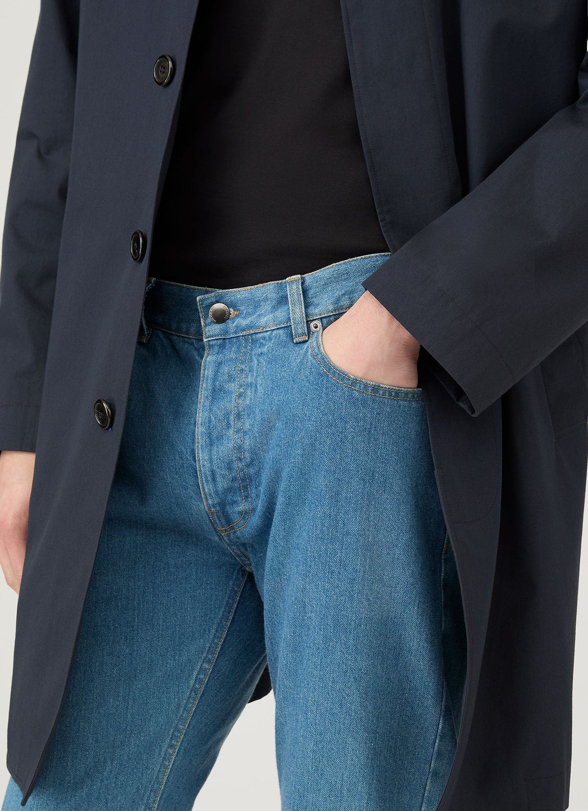 Men's Slim Fit Jeans in Mid Wash Denim