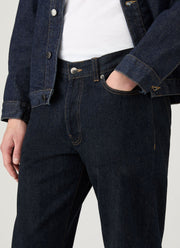 Men's 13oz Japanese Selvedge Denim Jeans in Rinse Wash Denim