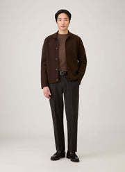 Men's Extra-Fine Merino Crew Neck in Bark