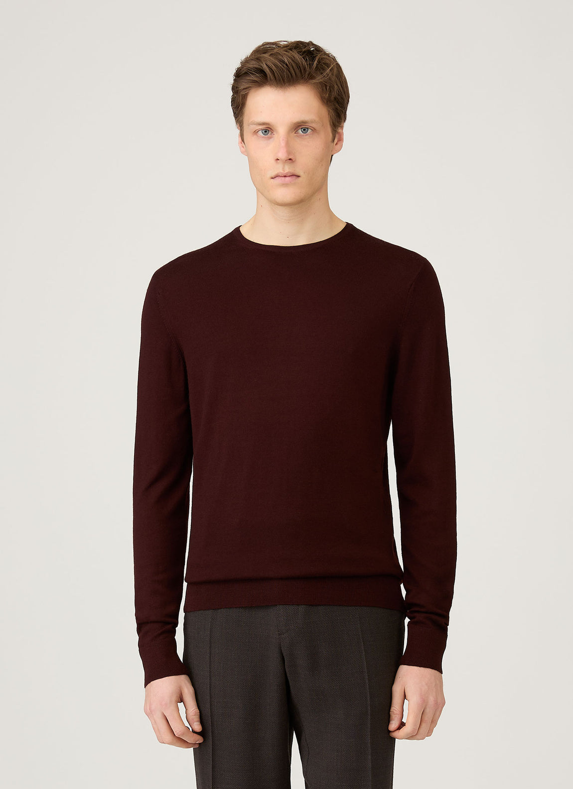 Men's Extra-Fine Merino Crew Neck in Bakelite