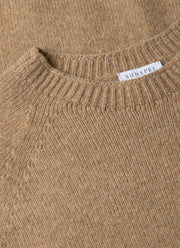 Men's Lambswool Crew Neck Jumper in Sandstone