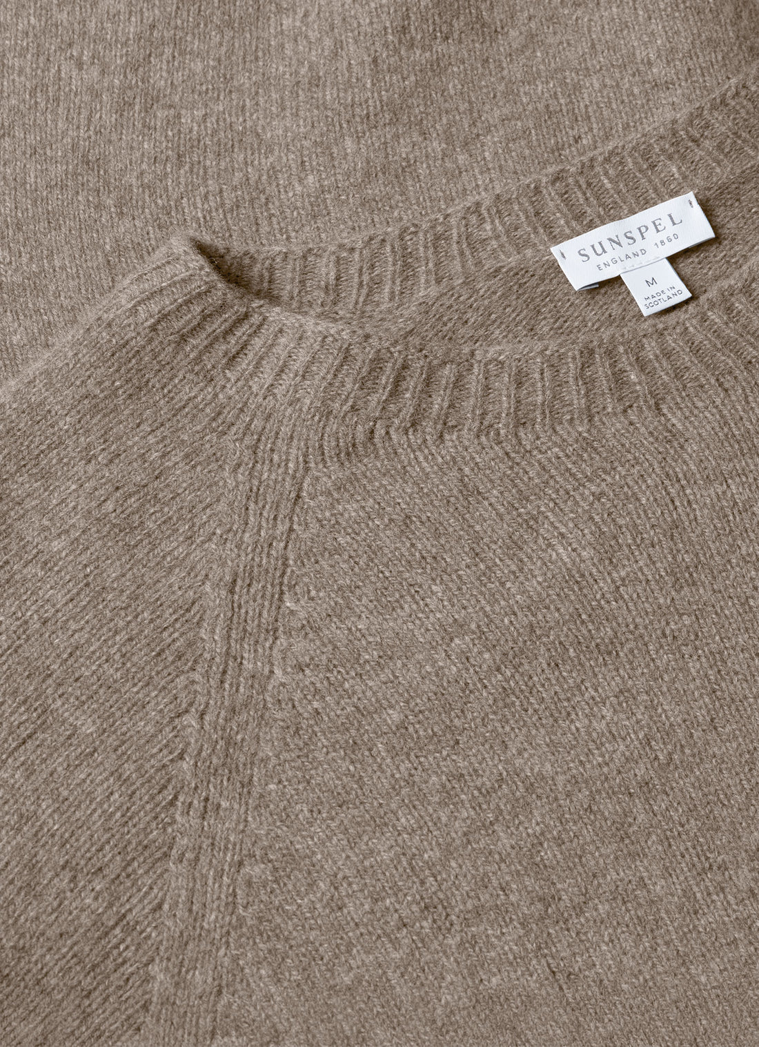 Men's Lambswool Crew Neck Jumper in Bark