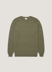 Men's Lambswool Crew Neck Jumper in Sea Moss