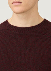 Men's Lambswool Crew Neck Jumper in Bakelite Twist