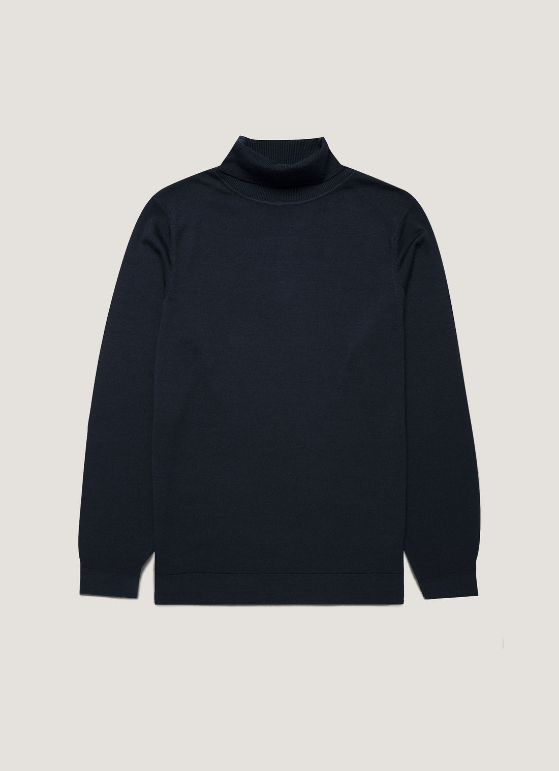 Men's Extra-Fine Merino Roll Neck in Navy