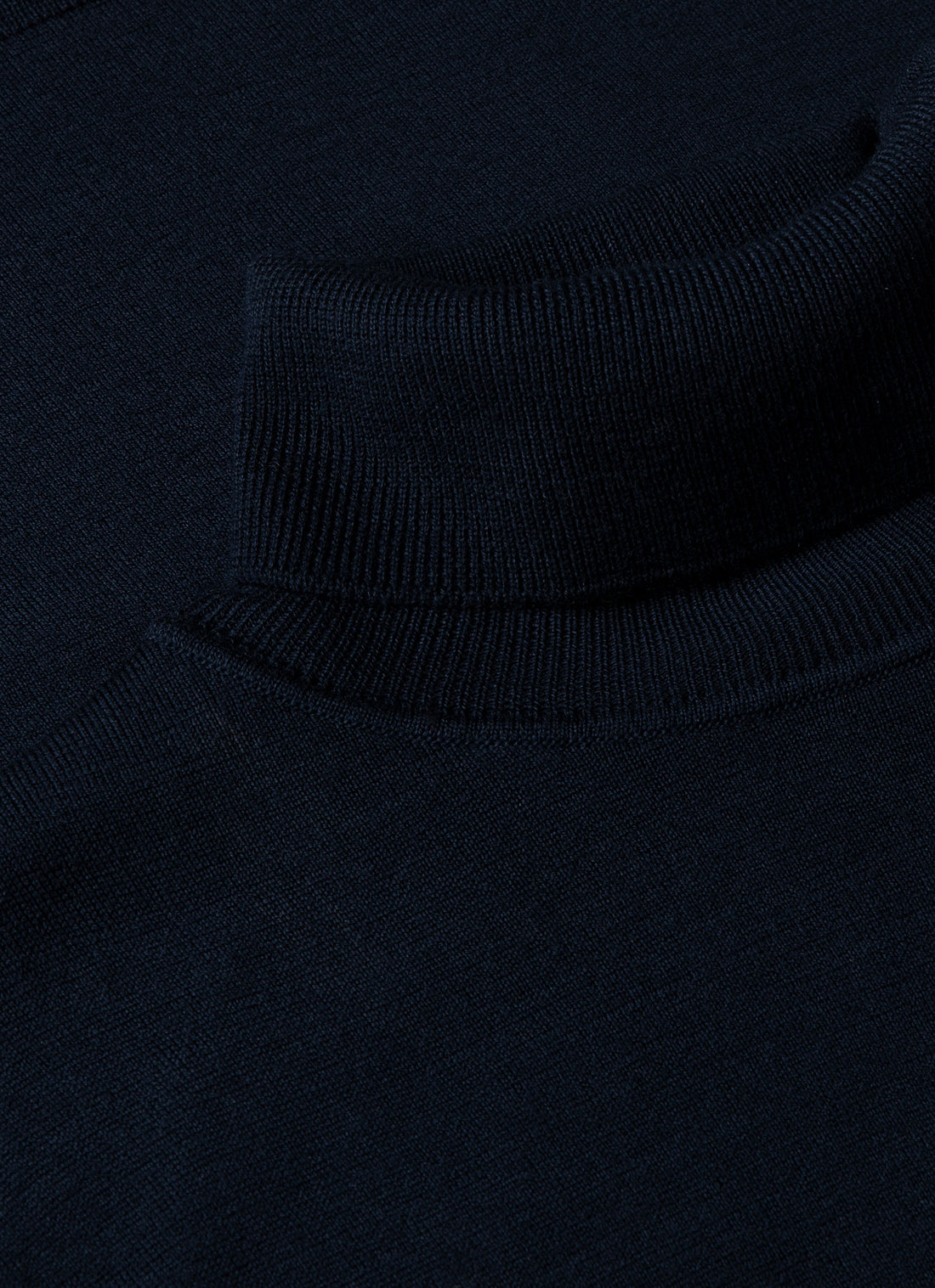 Men's Extra-Fine Merino Roll Neck in Light Navy