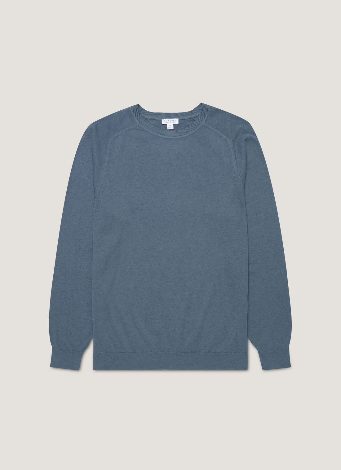 Men's Sea Island Cashmere Crew Neck Jumper in Slate Blue