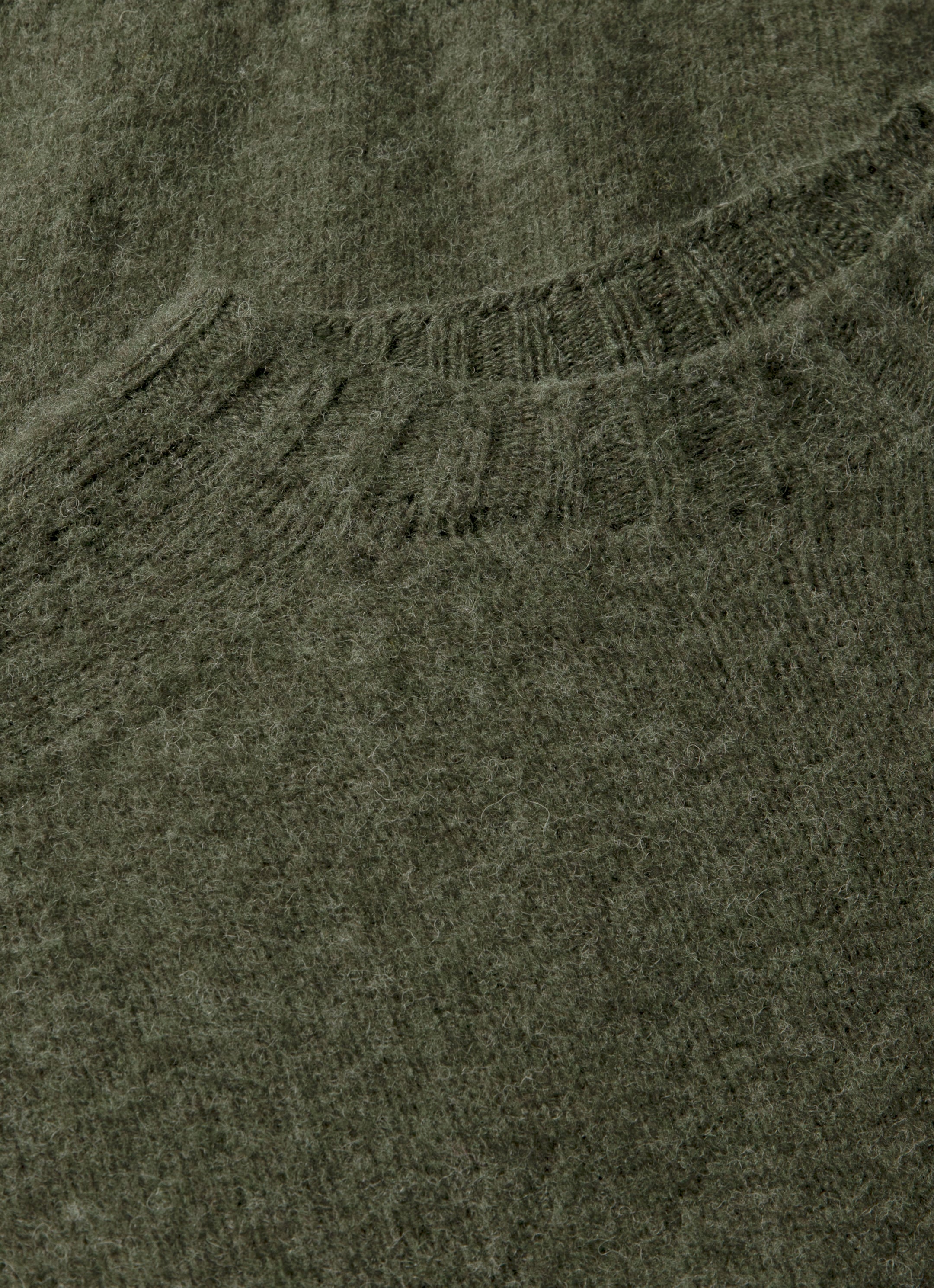 Men's Shetland Crew Neck Jumper in Sea Moss