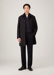 Men's Sea Island Cashmere Half Zip in Midnight Navy