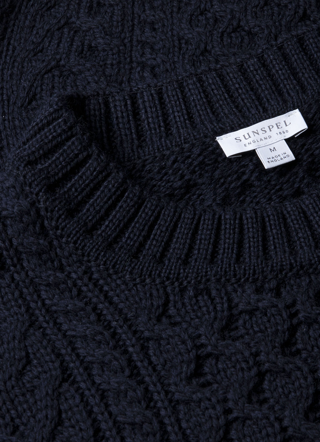 Men's Cable Knit Jumper in Navy