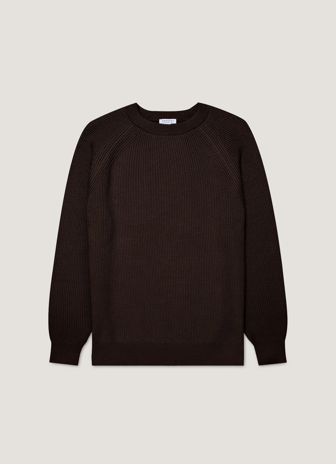 Men's Ribbed Jumper in Truffle