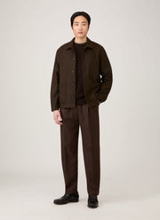 Men's Ribbed Jumper in Truffle