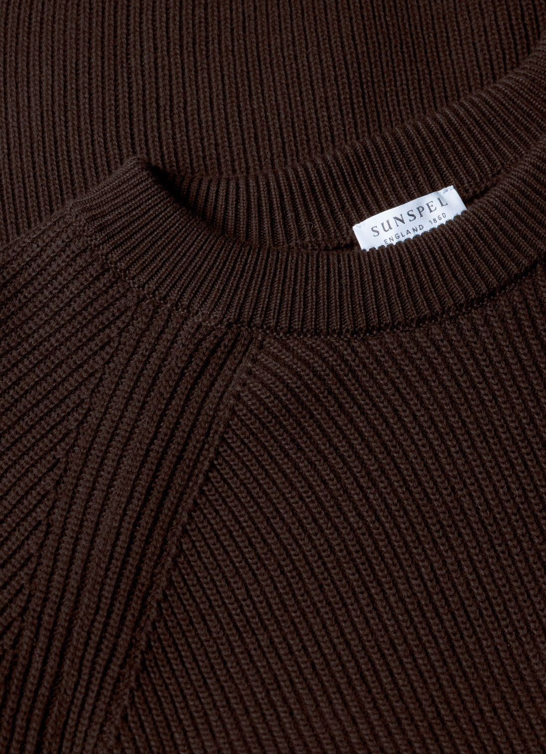 Men's Ribbed Jumper in Truffle
