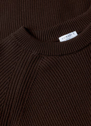 Men's Ribbed Jumper in Truffle
