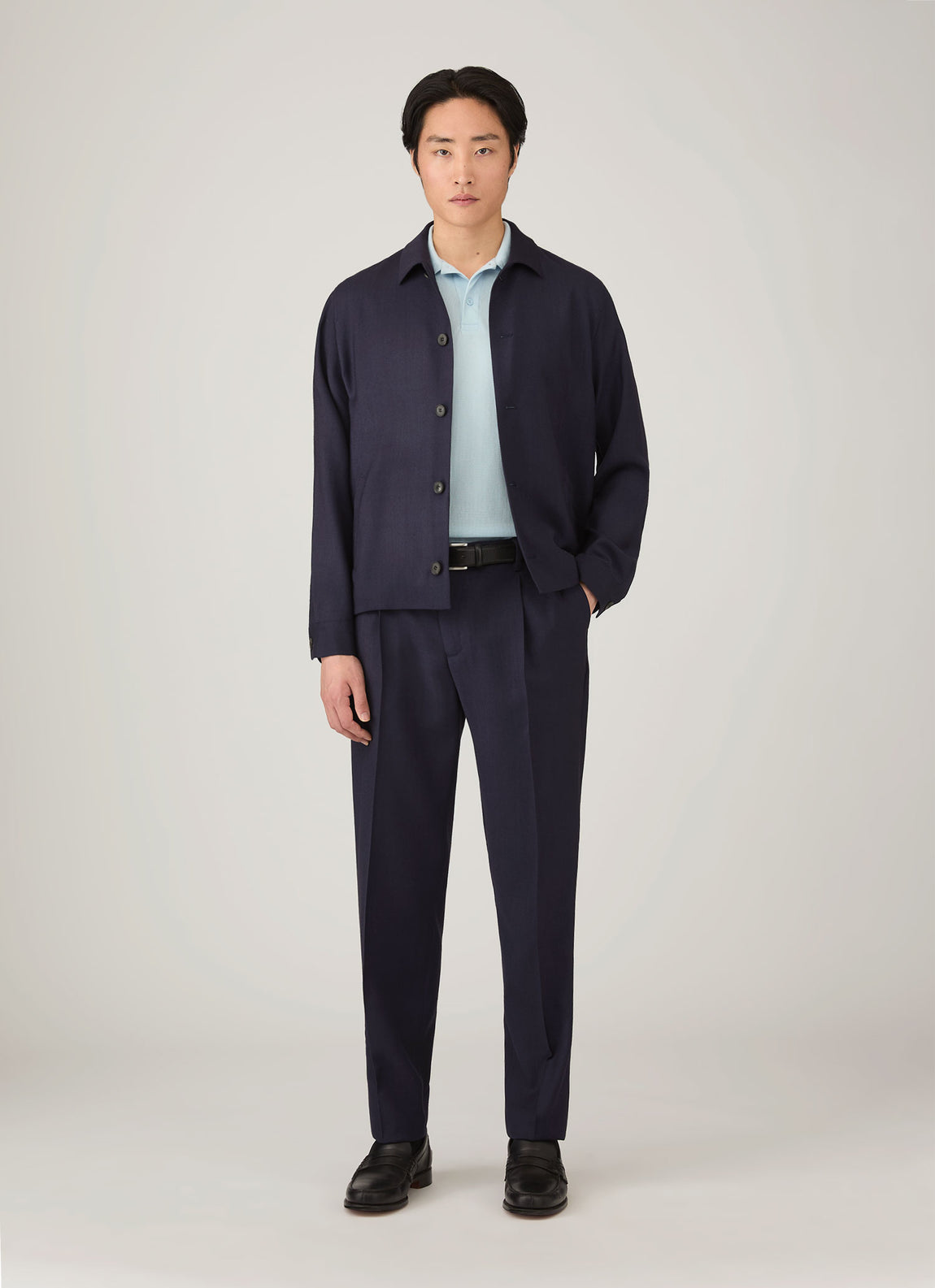 Men's Riviera Polo Shirt in Frost Blue