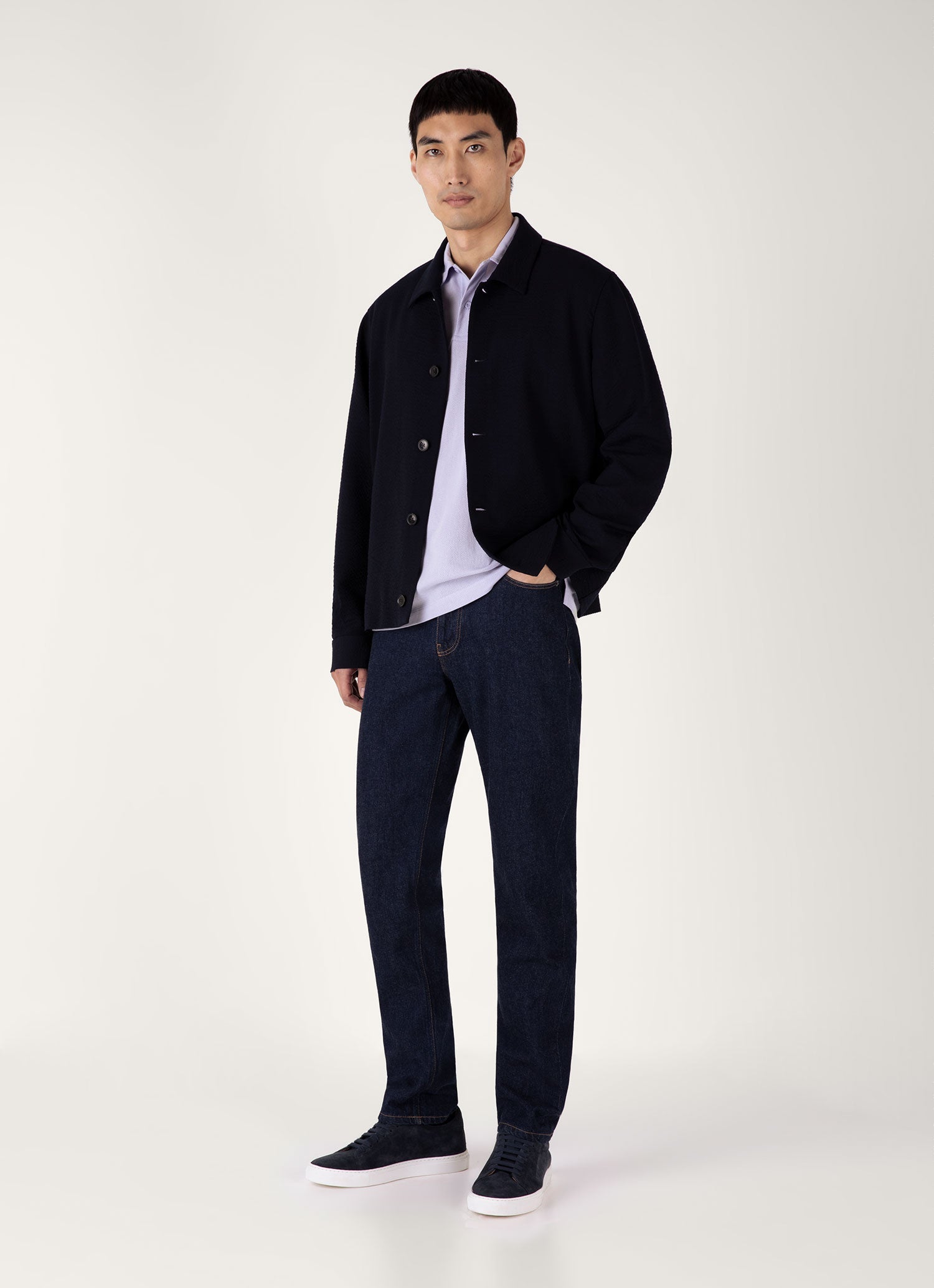 Men's Riviera Polo Shirt in Pale Lilac