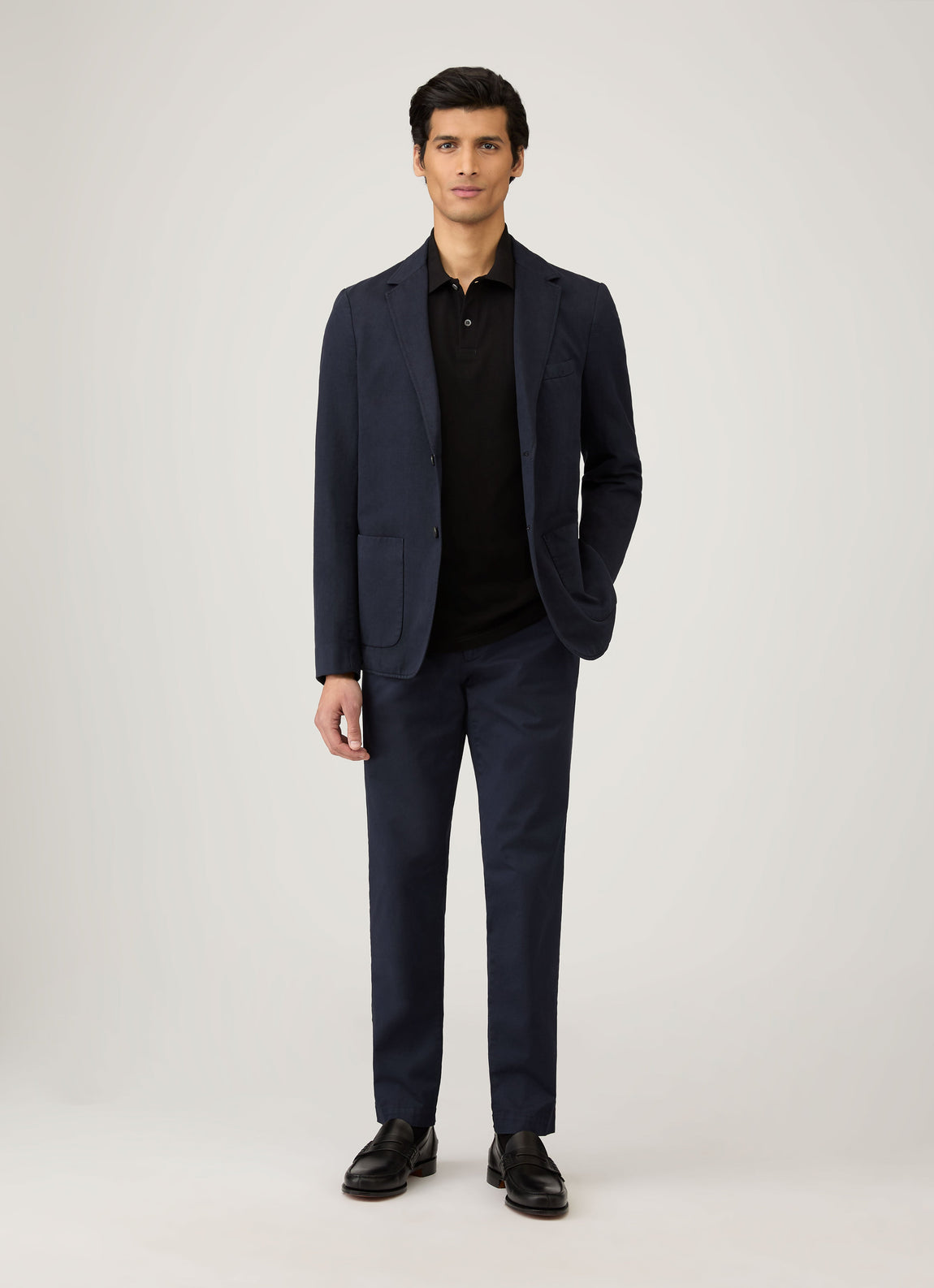 Men's Piqué Polo Shirt in Black