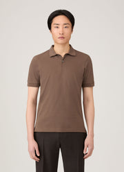 Men's Piqué Polo Shirt in Bark