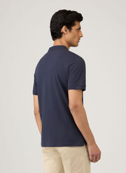 Men's Piqué Polo Shirt in Navy