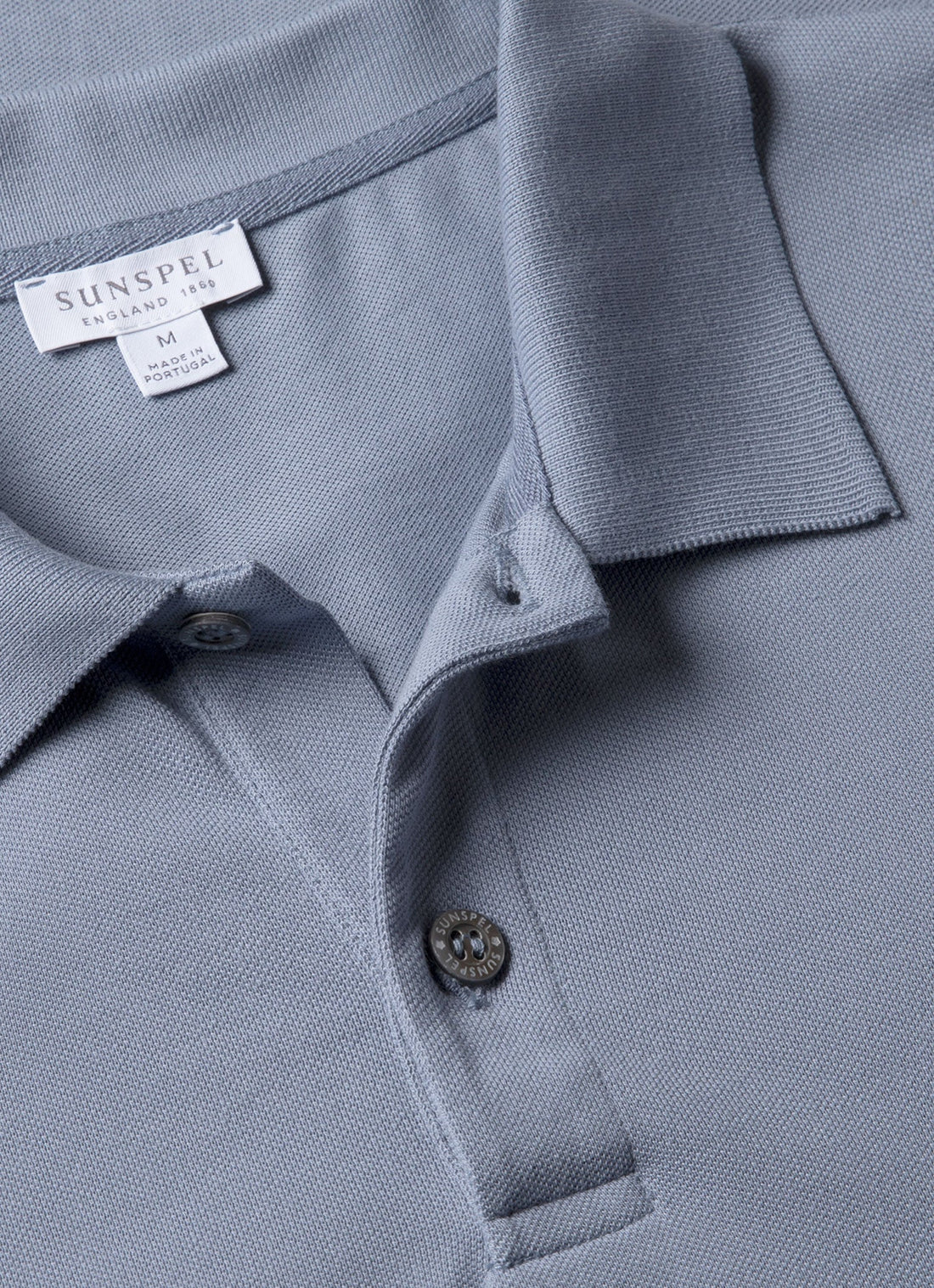 Men's Piqué Polo Shirt in Vintage Blue