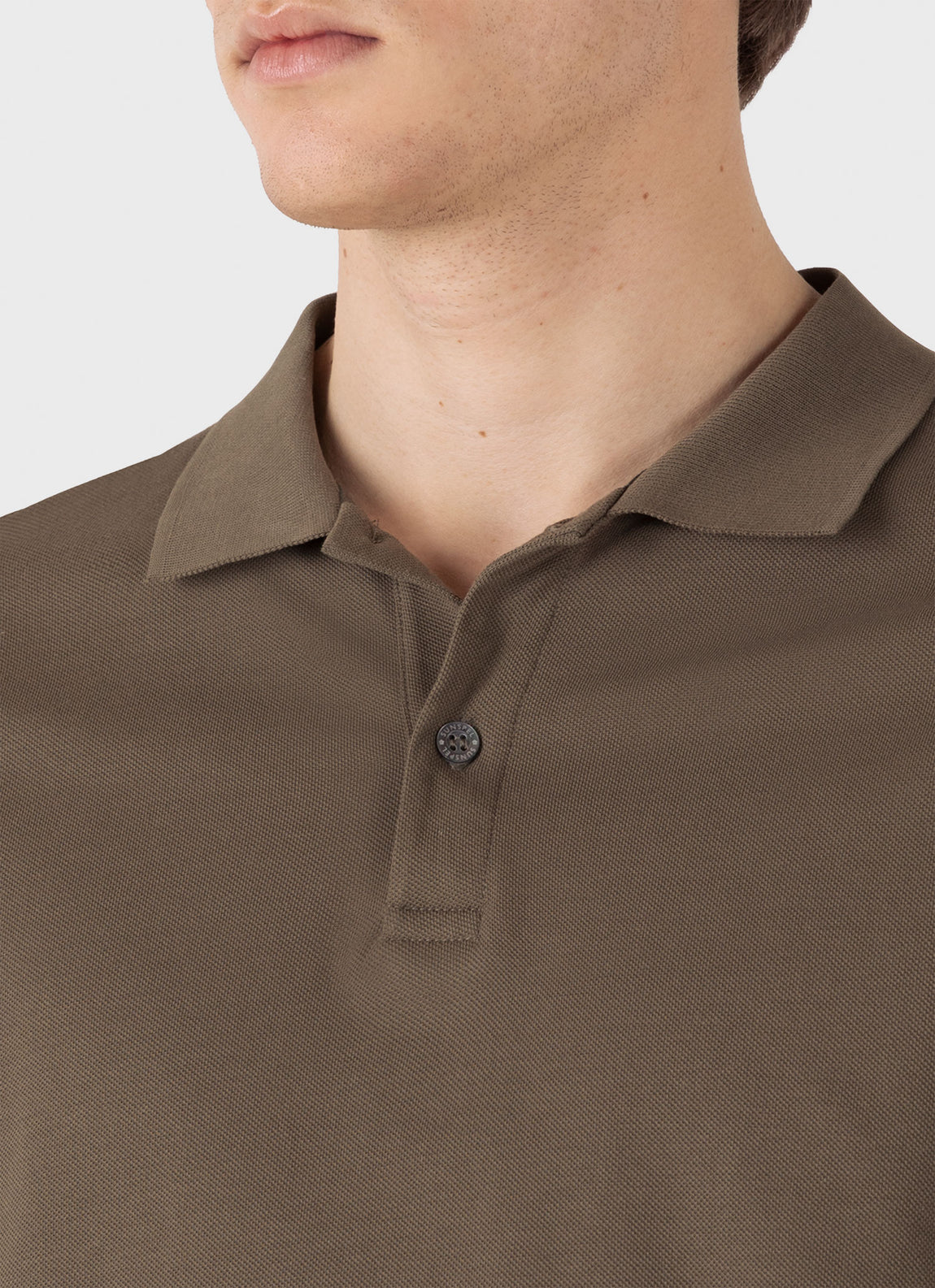 Men's Piqué Polo Shirt in Khaki