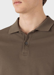Men's Piqué Polo Shirt in Khaki