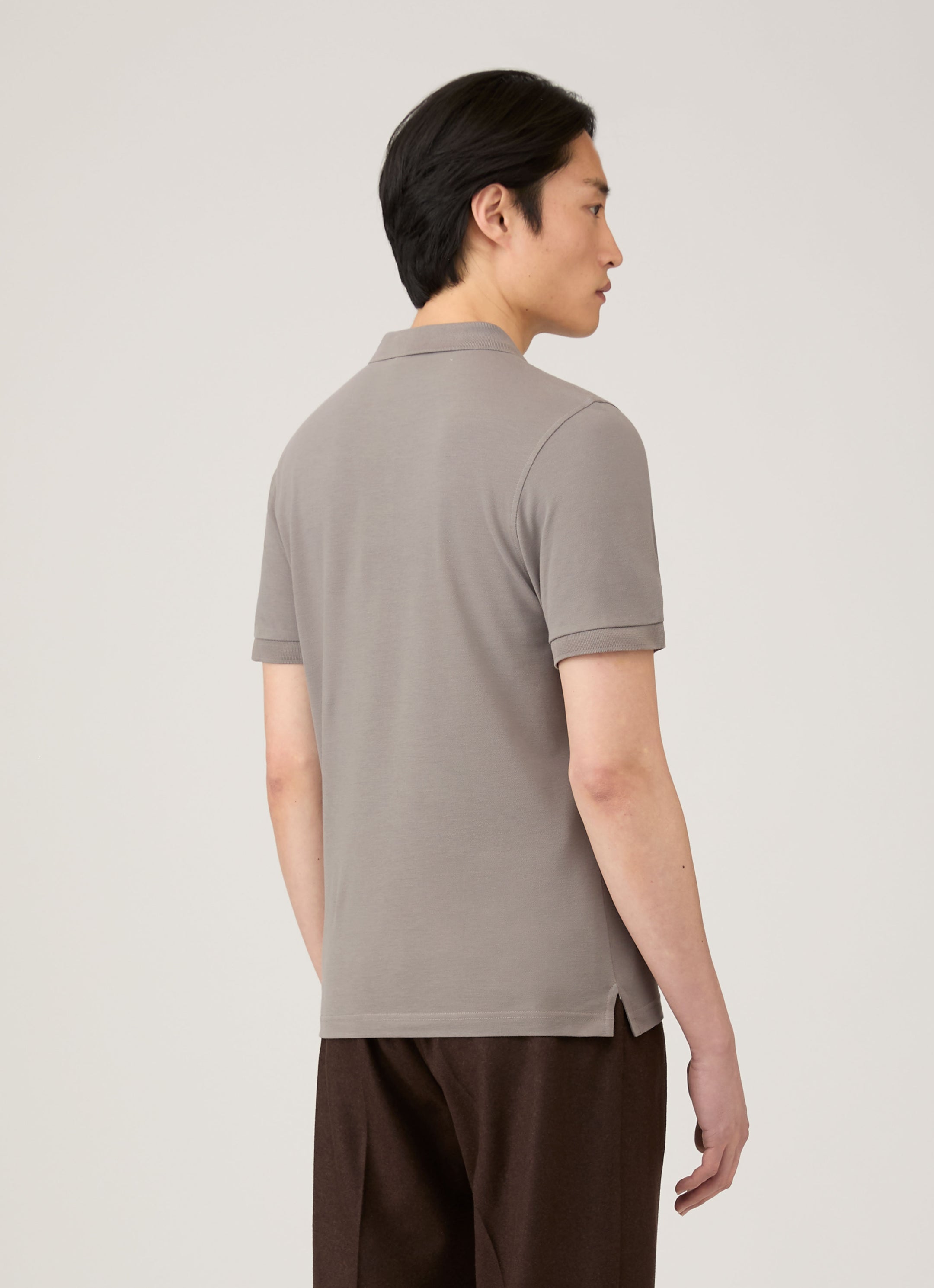 Men's Piqué Polo Shirt in Iron Grey