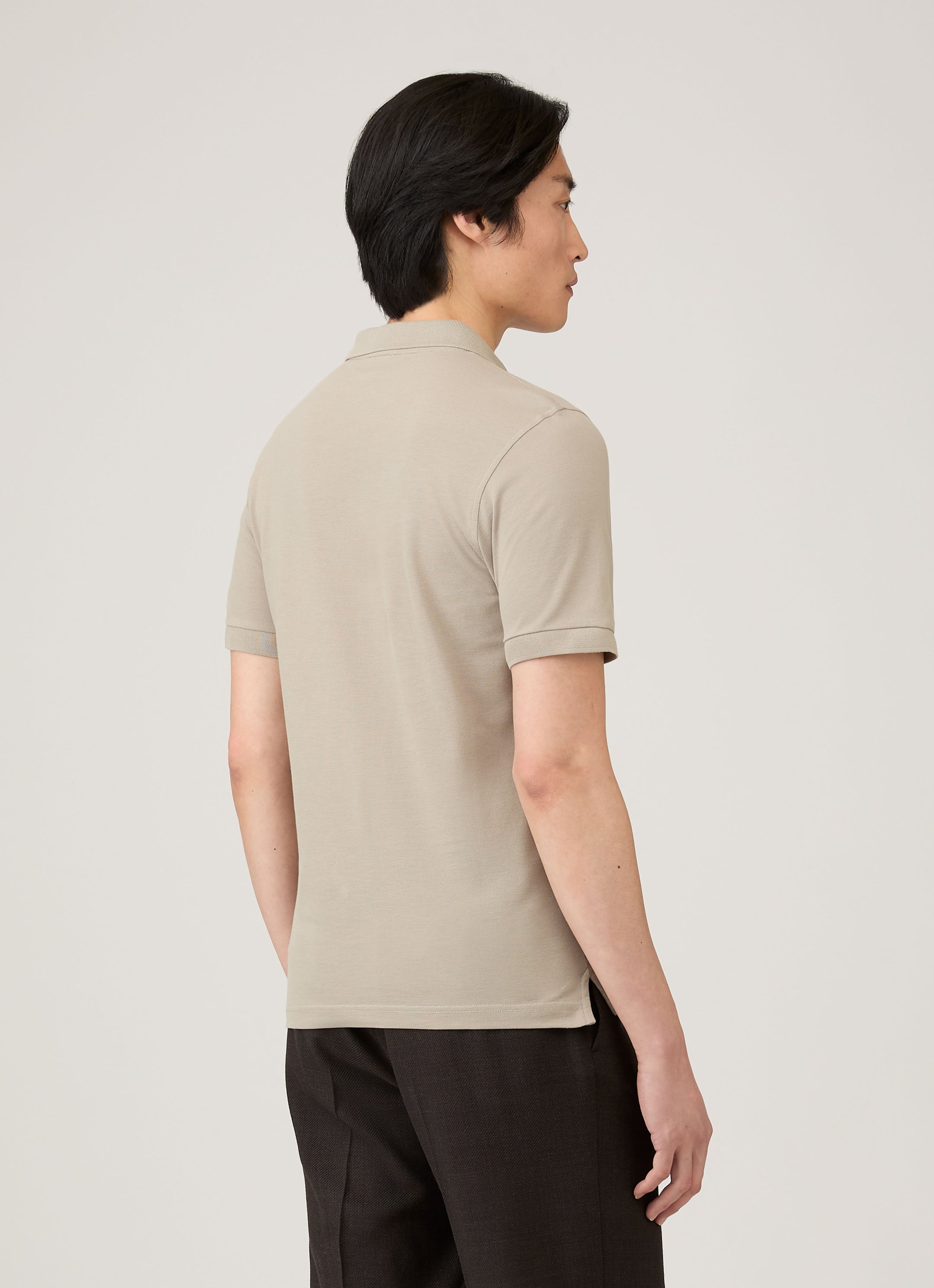 Men's Piqué Polo Shirt in Fog
