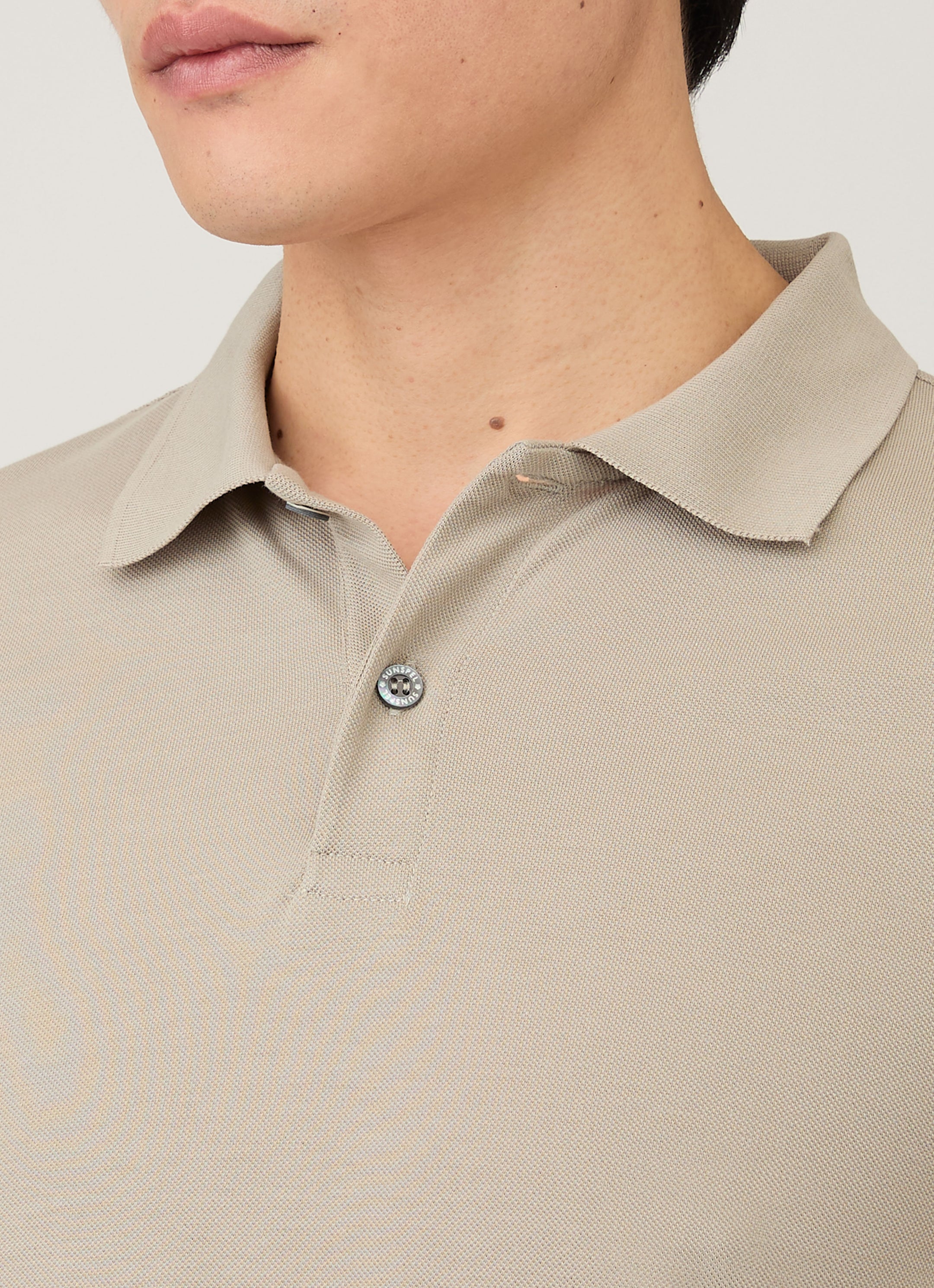 Men's Piqué Polo Shirt in Fog